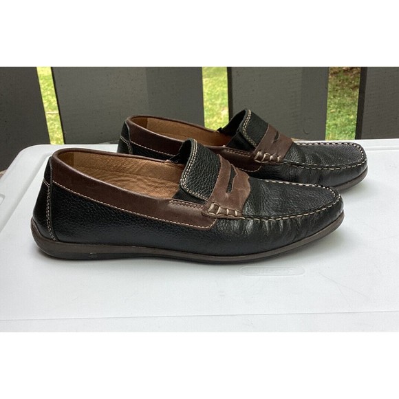 Florsheim mens brown Black sz 8.5. Driving Shoes Loafers Slip On  Casual Moc - Picture 3 of 9